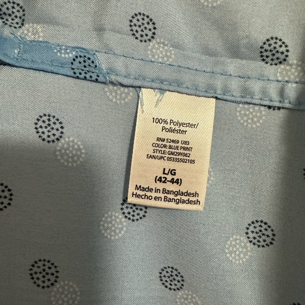 George Mens Short Sleeve Microfiber Shirt, Size Large 42-44 NWOT - Picture 10 of 13